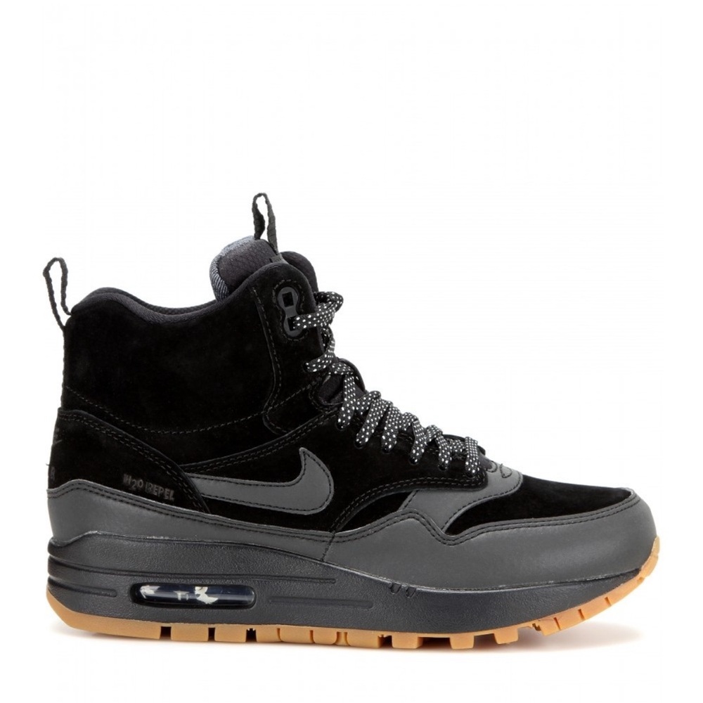Womens  Black and Gray High-Top hiking Sneakers